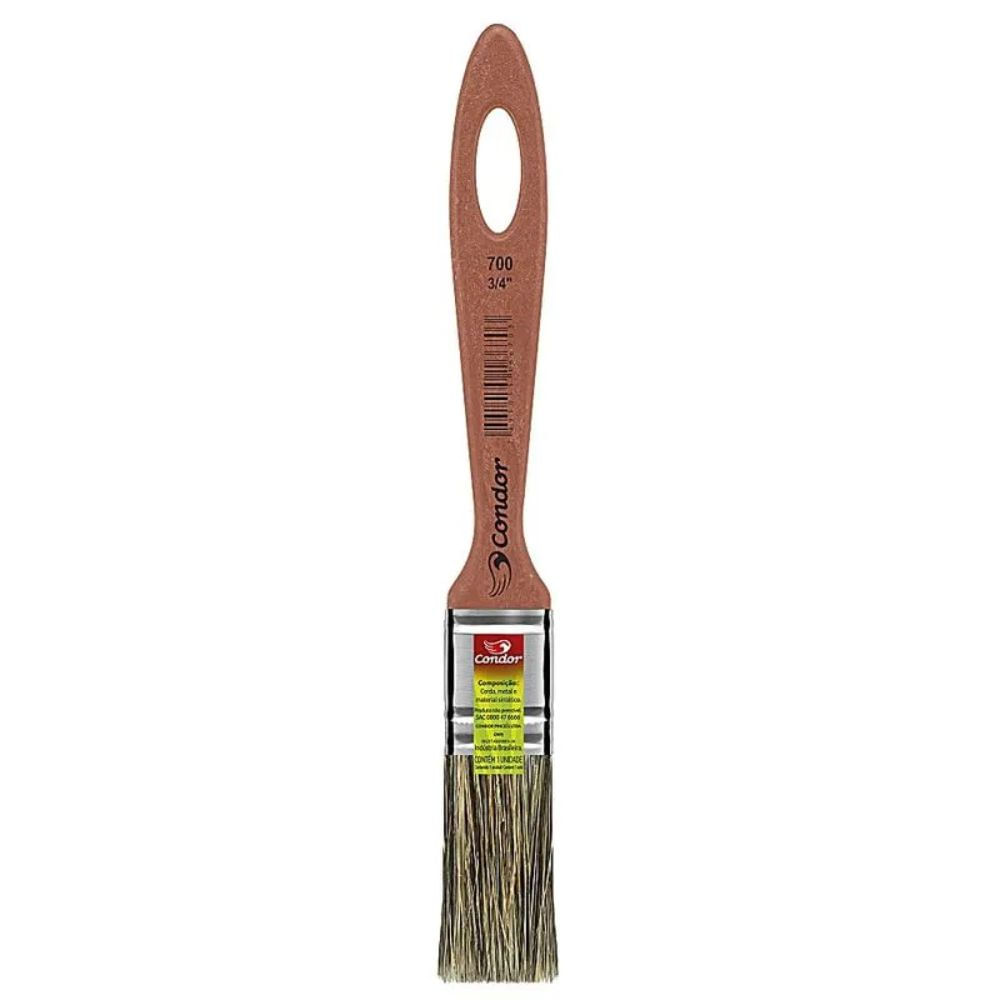 Aprenda a fazer pintura geométrica e deixe sua casa com ainda mais personalidade 6 Pincel Condor 700 34 Trincha Marron 12X1 2