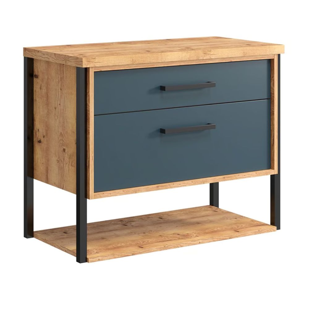 Gabinete Cadiz Azul Petróleo 80cm Darabas Agardi