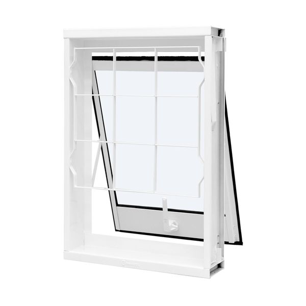 Janela Maxim-ar Grade Quadriculada Vidro Liso 60X60X12 Qualitysol Ramassol