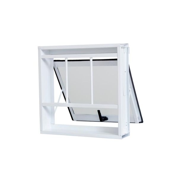Janela Maxim-ar Grade Tubolar Vidro Boreal 60X60X12 Branco Unicsol Ramassol