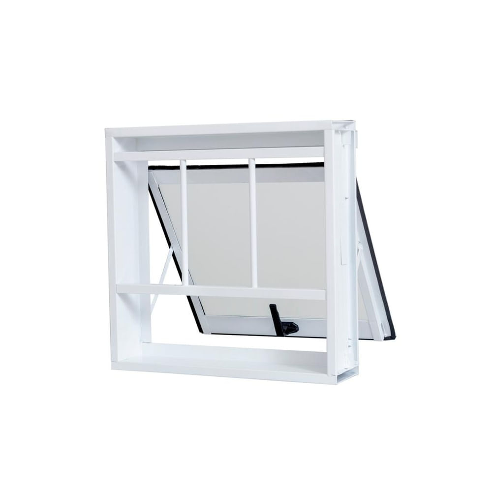 Janela Maxim-ar Grade Tubolar Vidro Liso 60X60X12 Branco Unicsol Ramassol