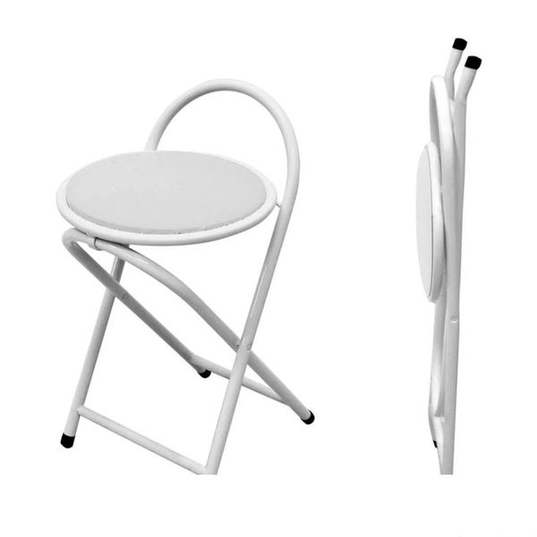 Banco articulável baixo branco com assento branco Metalmix
