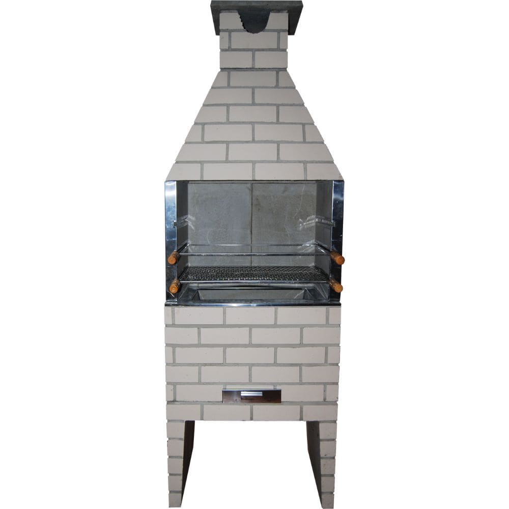 Churrasqueira pré-moldada: 4 dicas para escolher a ideal para a sua casa 9 Churrasqueira Concreto Refratario Atacadao Lazer 74cm Tijolinho Areia