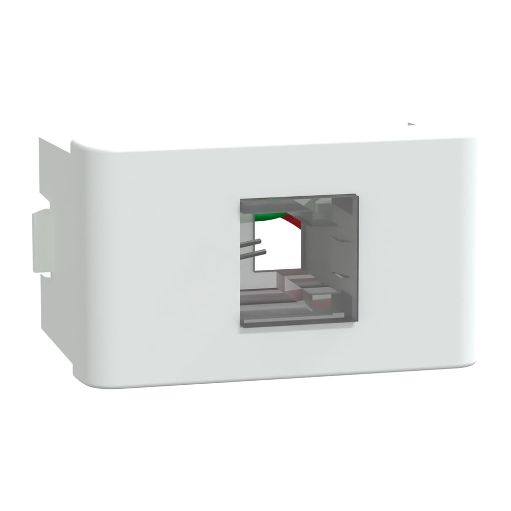 Modulo Tomada Rj11 Com 2 Fios Branco Fosco Lunare Up Schneider