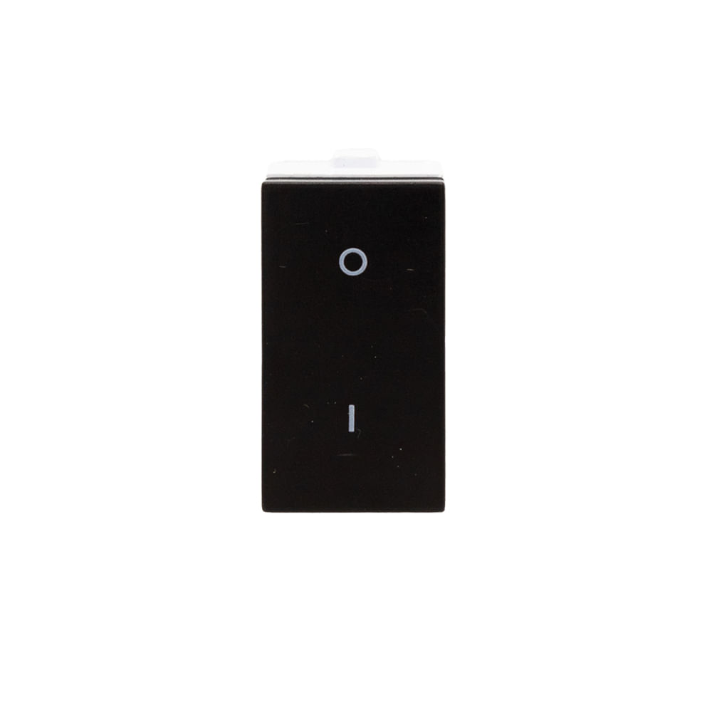 Módulo 1 Interruptor Bipolar Simples Preto Fosco Ekron Dicompel