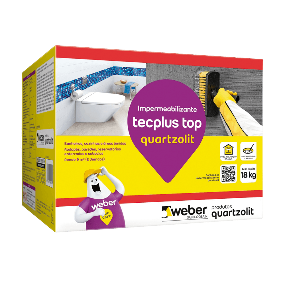 Saiba como prevenir e resolver problemas de infiltração 3 Impermeabilizante Tecplus top 18 kg Quartzolit