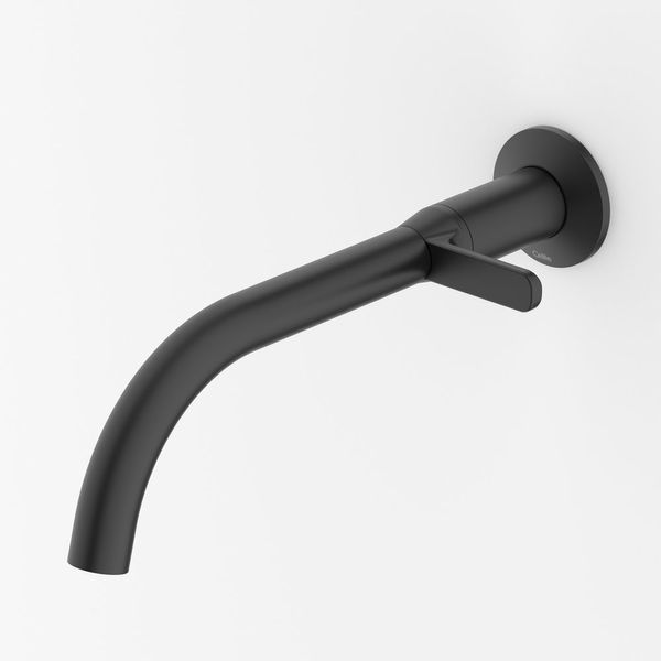 Torneira Lavatorio Parede Design Preto Matte