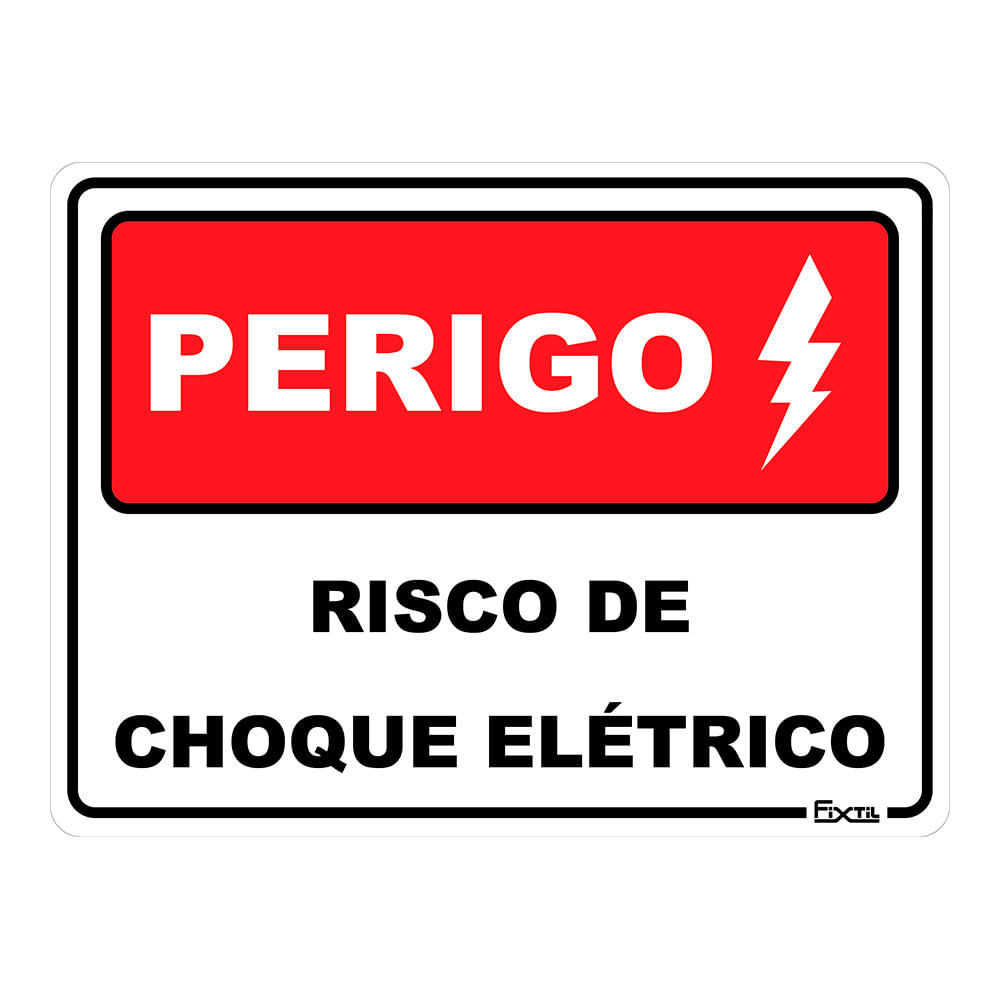 Placa Risco De Choque 15X20Cm Fixtil
