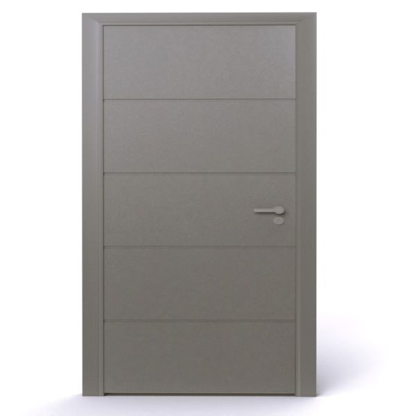 Kit Porta Pronta Colmeia Mdf Hidro Resistente Com Friso Esquerda 102Cm Cor Gianduia Rocha Porta