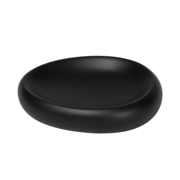Saboneteira para Bancada de Banheiro Preta Organic Curvy Coisas e Coisinhas
