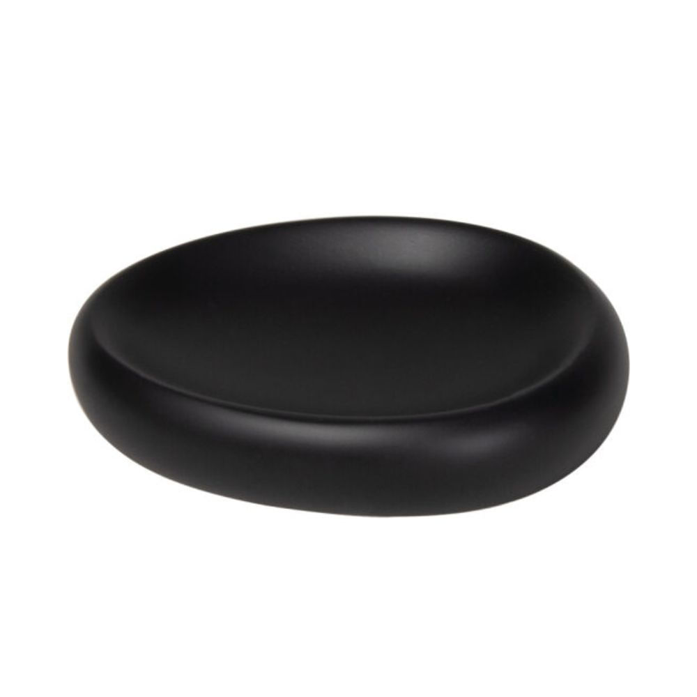 Saboneteira para Bancada de Banheiro Preta Organic Curvy Coisas e Coisinhas