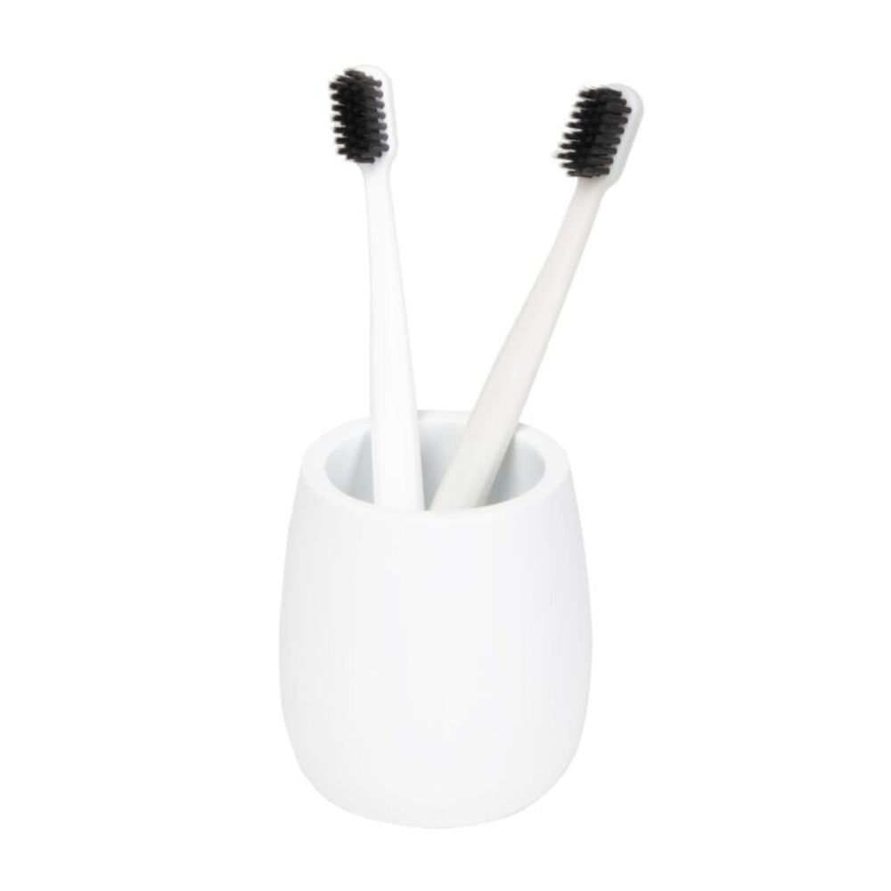 Porta Escova de Dentes Branco Organic Curvy Coisas e Coisinhas