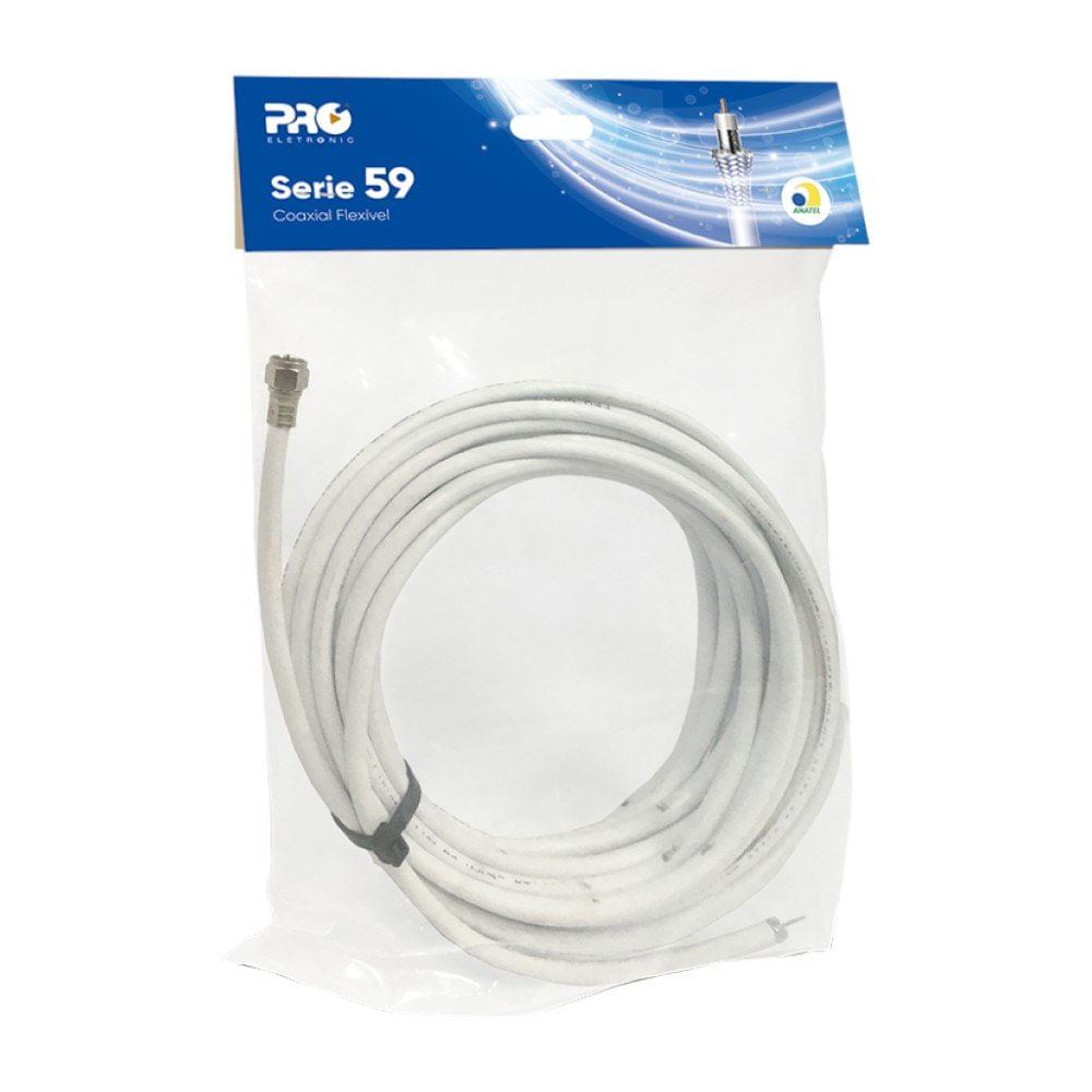 Kit De Instalacao - Cabo Rg59 08 Metros Proeletronic