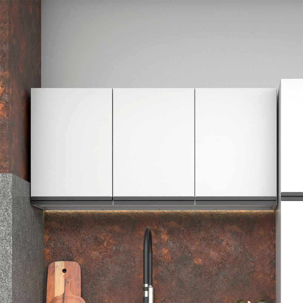 Armario Aereo Gaia de aco para pia 3 Portas Branco cozimax 2361701