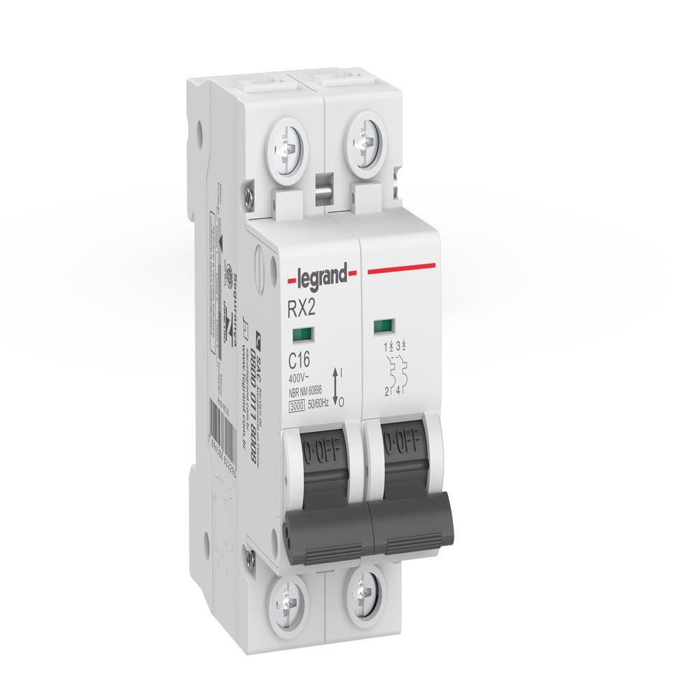 Minidisjuntor Rx2 16A Bipolar 3Ka Curva C Legrand