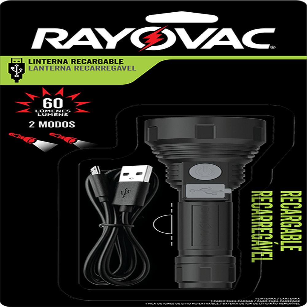 Lanterna Ray Recarregável Usb Mini Sm4 Rayovac