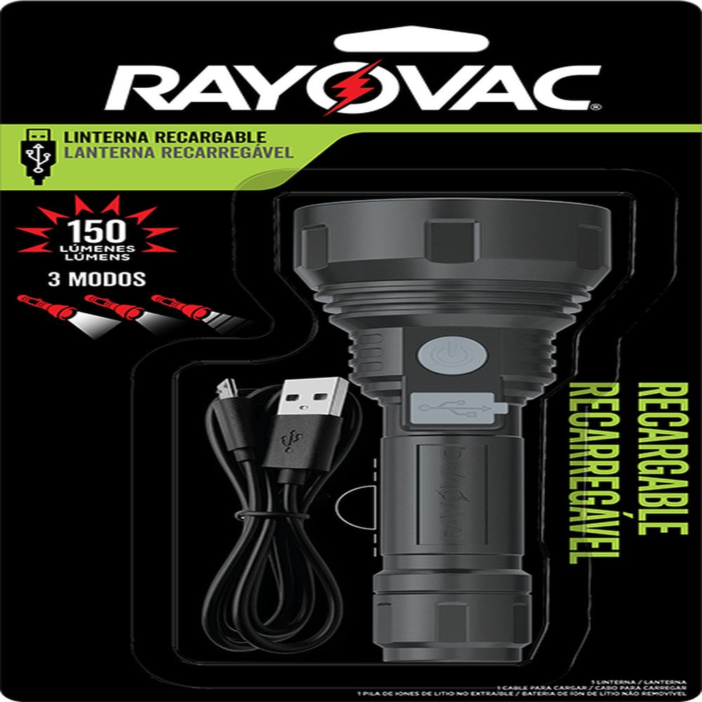 Lanterna Ray Recarregável Usb Big Sm4 Rayovac