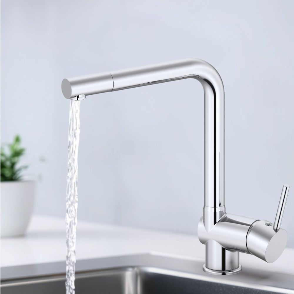 Monocomando para cozinha Sigma bica alta reta SD91263NS escovado Alterna 1513982 4