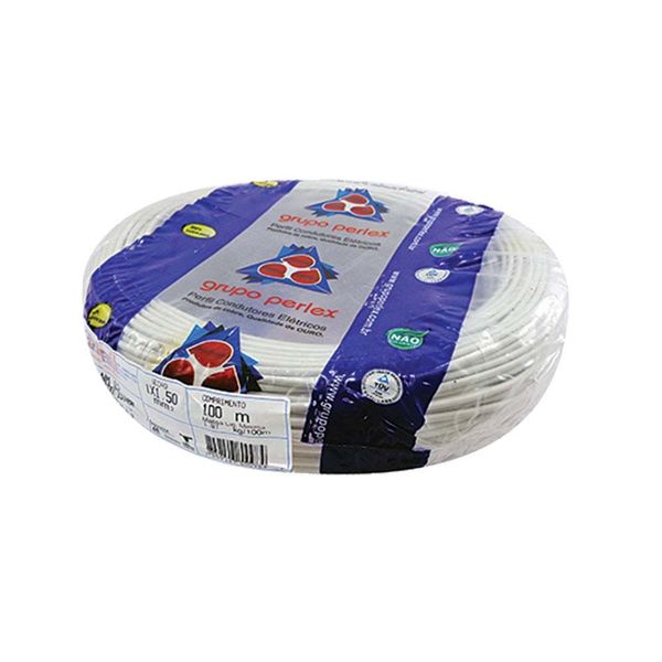 Cabo Flexível 1,5Mm 750V Branco 100M Perflex