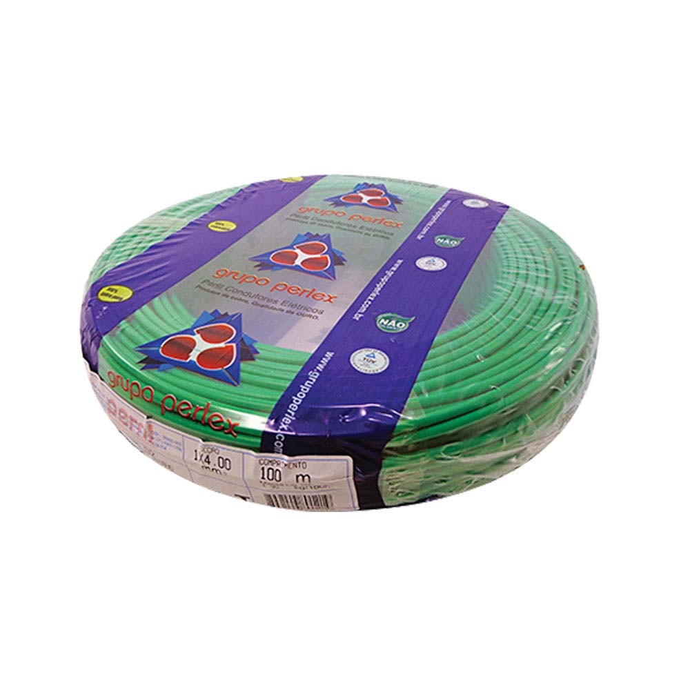 Cabo Flexível 4mm 450/750V Verde 100m Perflex