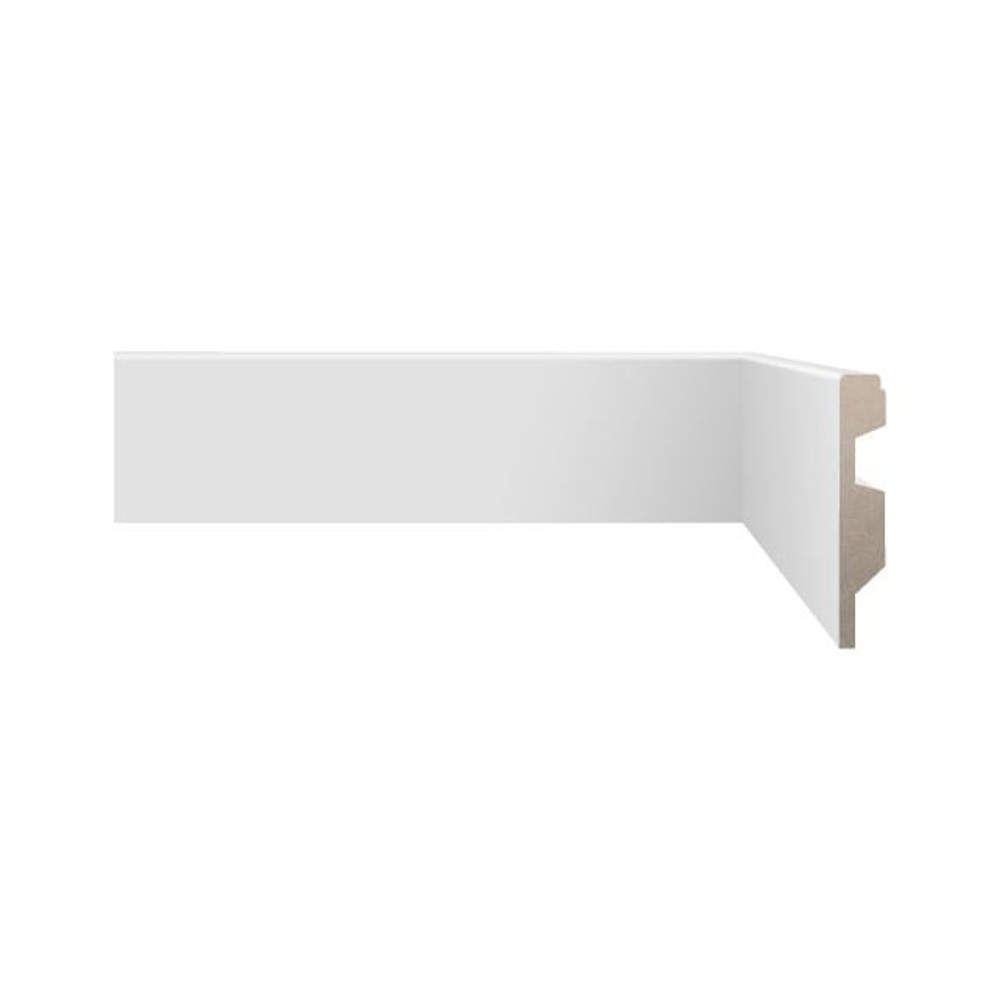 Como escolher rodapé de madeira para sala: guia completo para acertar na escolha 6 Rodape Liso 7x240cm Branco Tech Biancogres 2483769