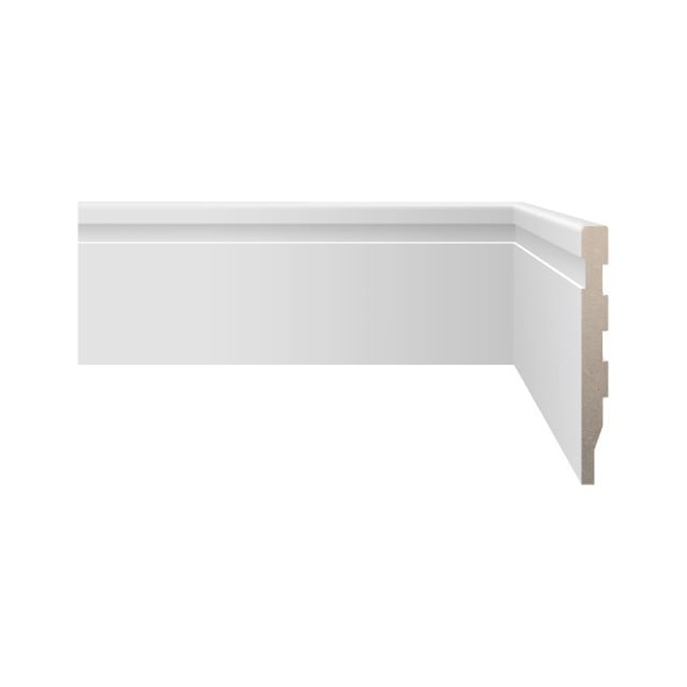 O que é sanca de gesso e qual é o principal uso? 5 Rodape Frisado 10x240cm Branco Fit Biancogres 2481138