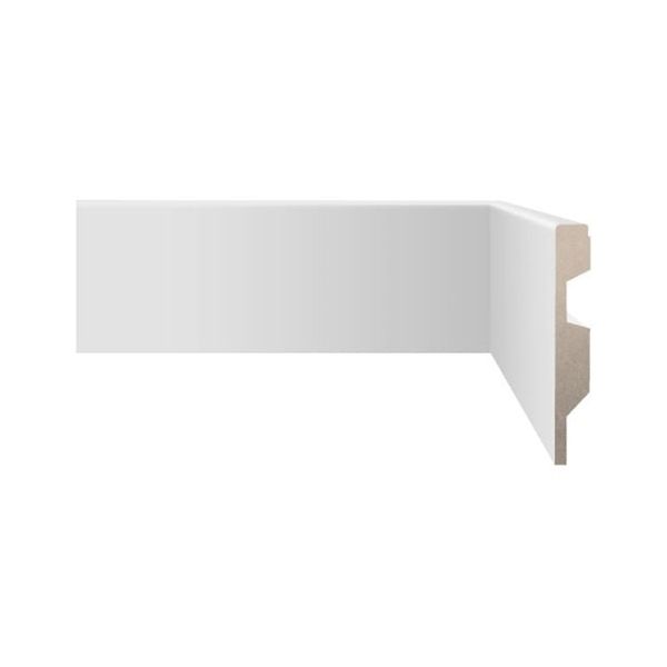 Rodapé Poliestireno Branco 10x240cm Liso Tech Biancogres