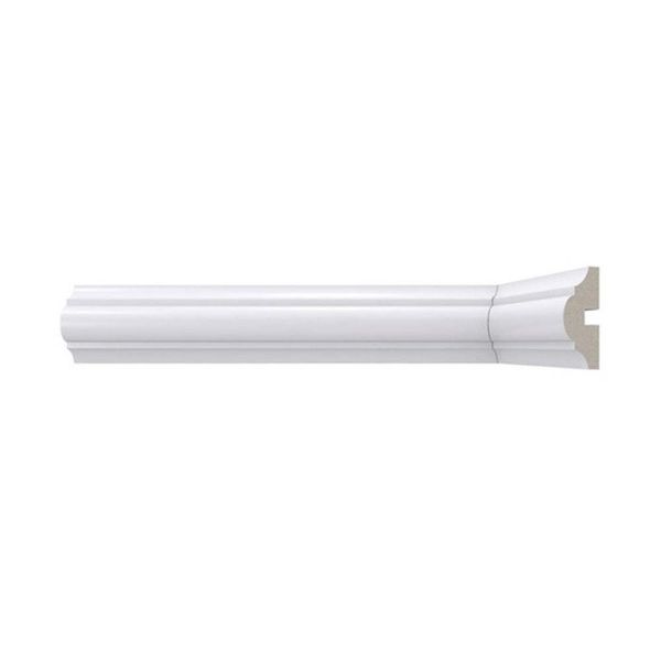 Moldura Rodameio Poliestireno Branco 40mm x 2,4m Clássica Santa Luzia