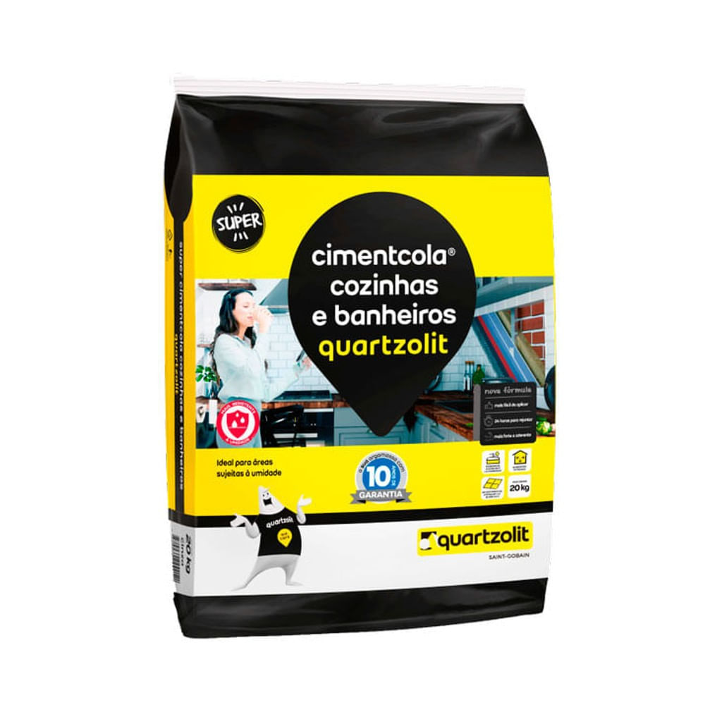 Argamassa Quartzolit Cozinha e Banheiro 20kg Cinza 298182