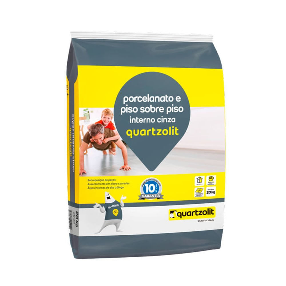 Argamassa Quartzolit de uso Interno Piso Sobre Piso 20kg Cinza 1335170