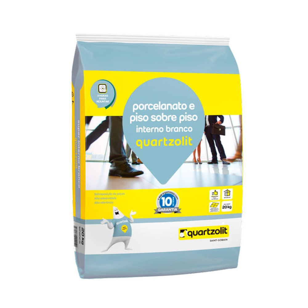 Argamassa Quartzolit de uso Interno Piso Sobre Piso 20Kg Branco 1399250
