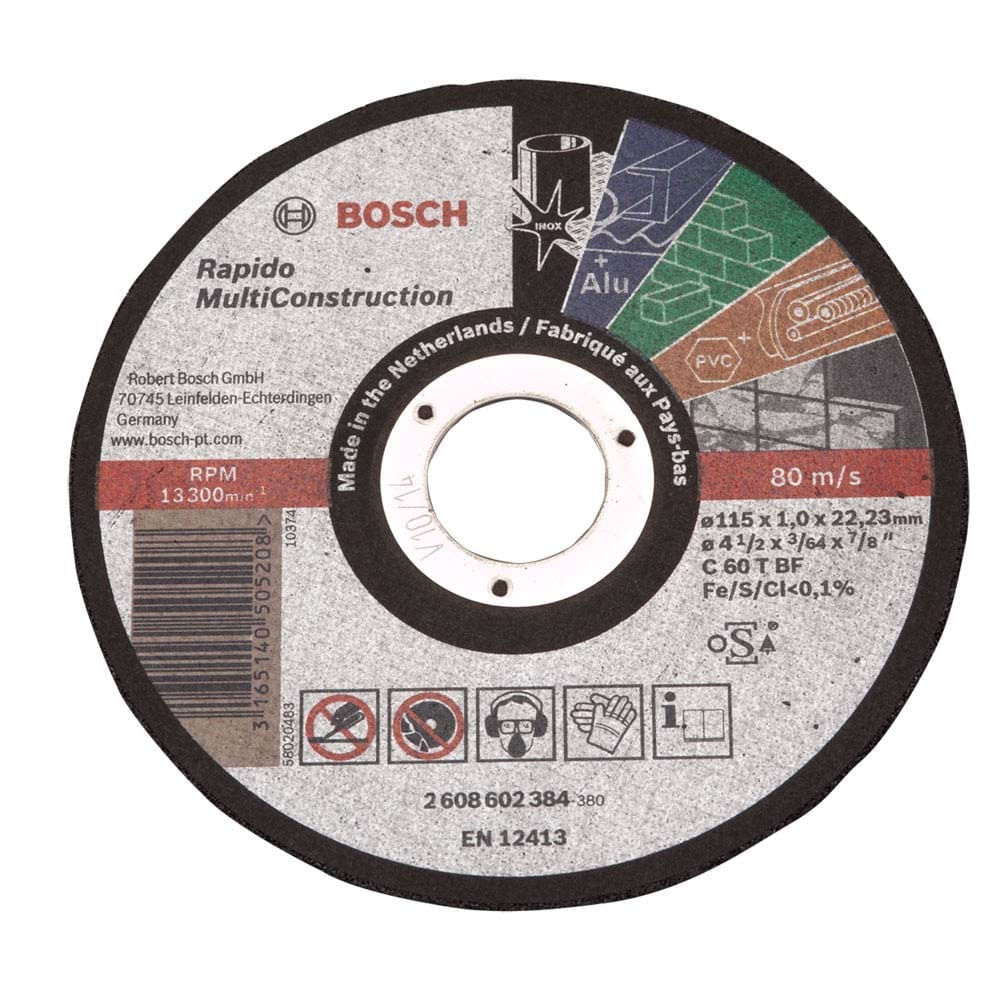 Disco de corte Multi Uso para esmerilhadeira 4 1 2 Bosch