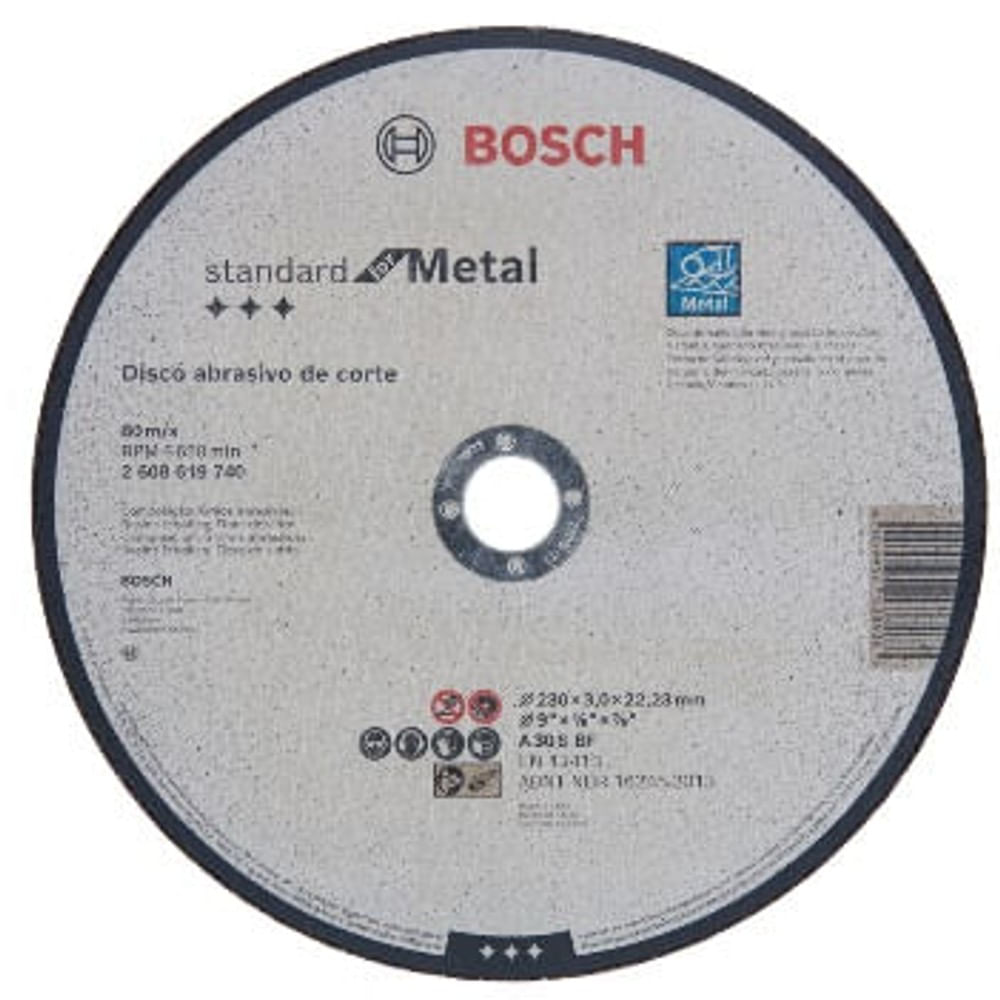 DISCO DE CORTE STD FOR METAL 230x30MM 2378493
