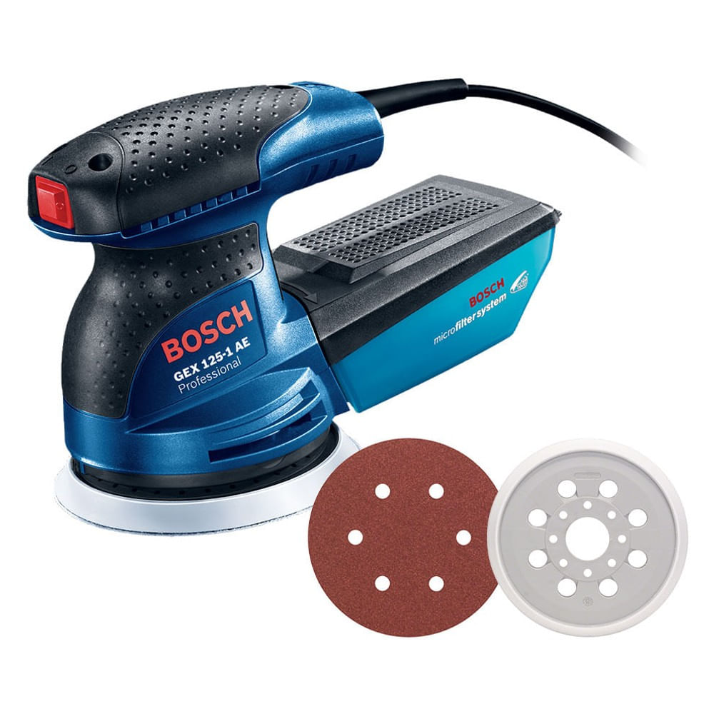 Lixadeira orbital Excentrica 25mm 220V 250W GEX 125 1 AE Bosch 1392271