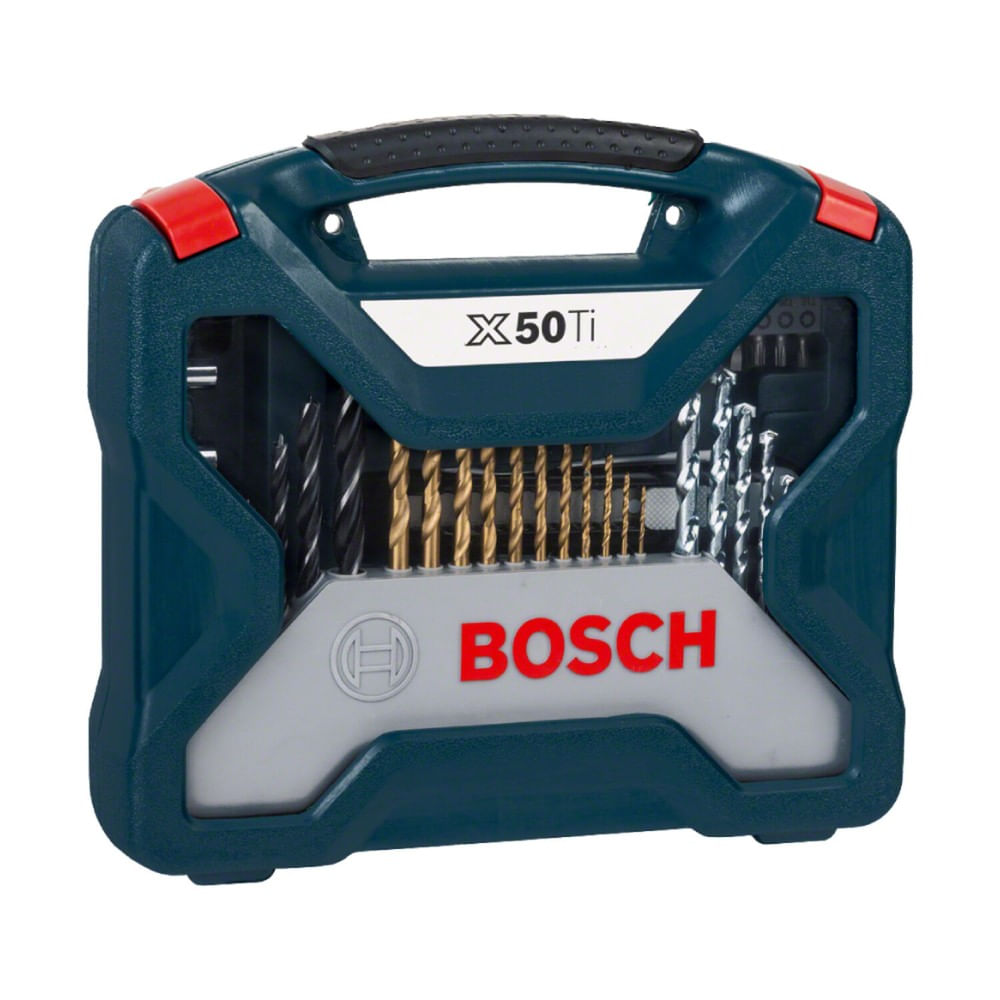 Kit de Brocas e Bits 50 Peças X-Line Titanium Bosch