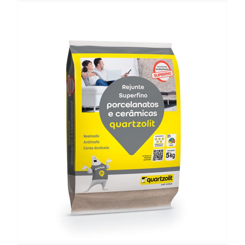 Rejunte para Porcelanatos Branco 5kg Quartzolit