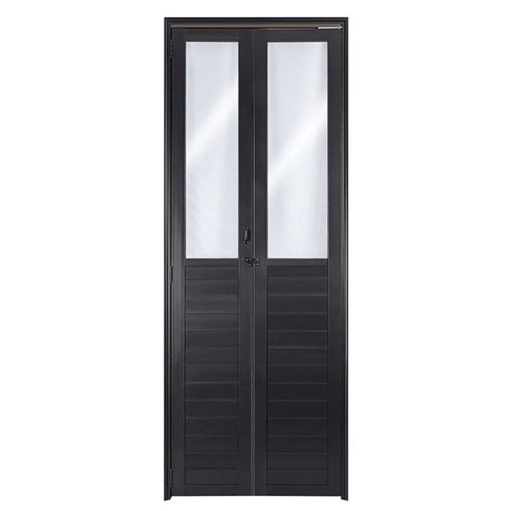 Porta Lambril Camarão Com Visor Esquerda 210x70 Preto Topsul Esquadrisul