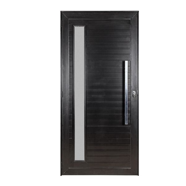 Porta Lambril Pivotante Com Puxador E Visor Vidro Mini Boreal Direita 220x100 Preta Topsul Esquadrisul