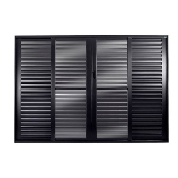 Porta Balcão Veneziana 6 Folhas Central Vlis 210x150 Branco Topsul Esquadrisul