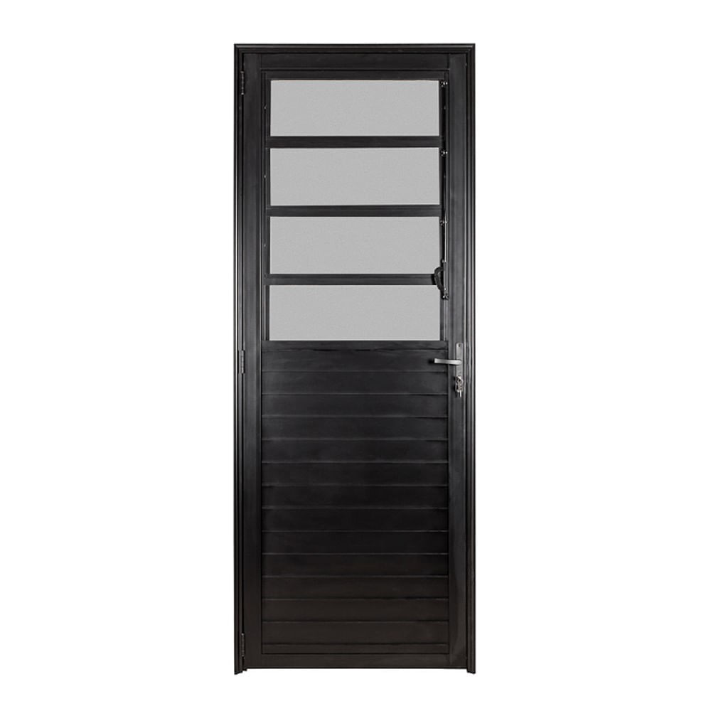 Porta Basculante Esquerda Vmbor 210x90 Preto Topsul Esquadrisul