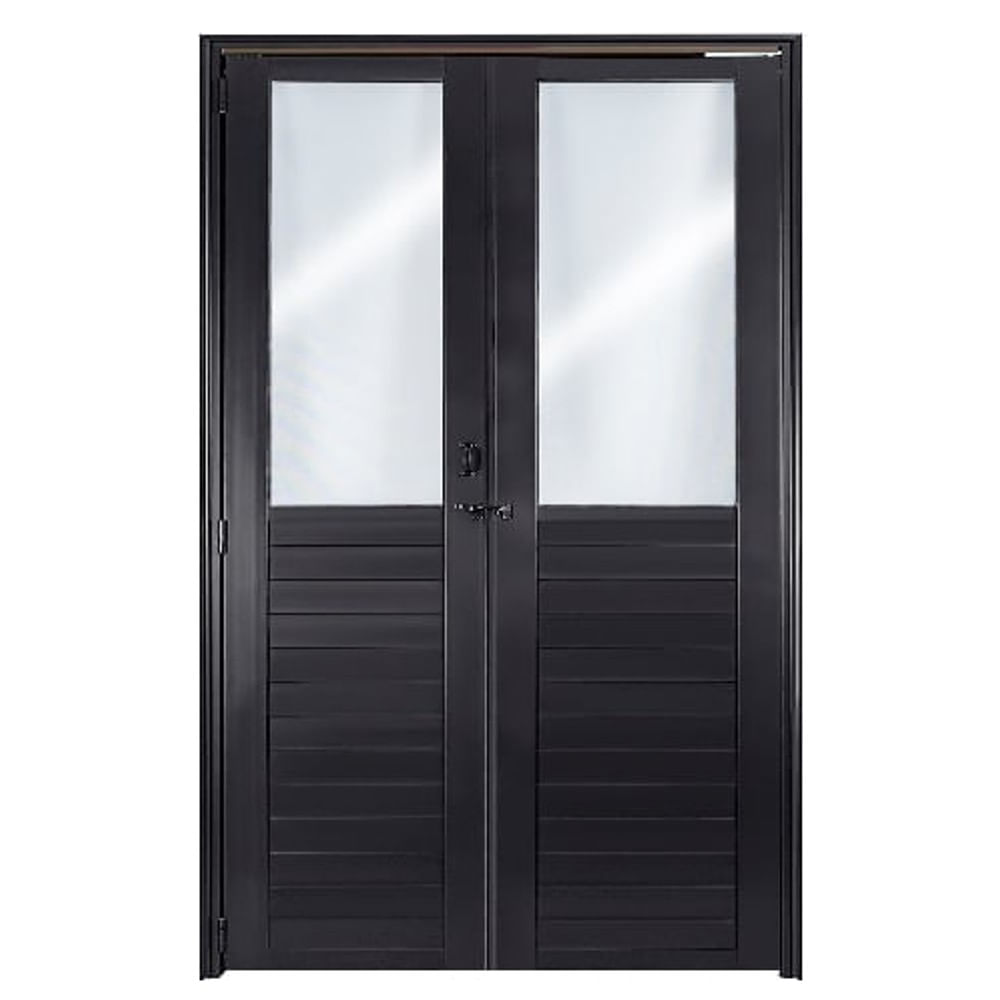 Porta Lambril Camarão Com Visor Direita 210x70 Preto Topsul Esquadrisul