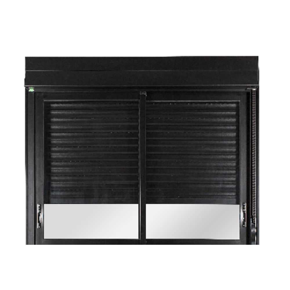 Janela De Correr 2 Folhas Móveis Vidro Liso Com Persiana Integrada 120x120 Preto Topsul Esquadrisul