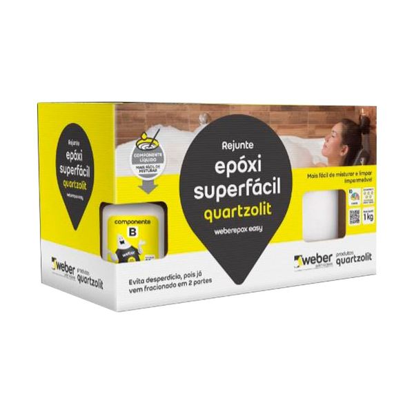 Rejunte Epóxi Superfácil Bege 1KG Quartzolit