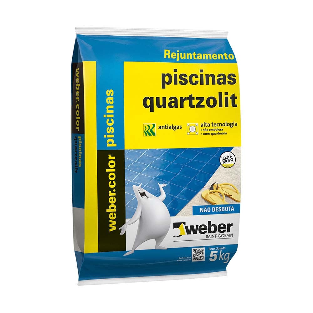 Tudo que você precisa saber para limpar a piscina da sua casa 5 Rejunte Color Piscinas 5Kg azul cobalto Quartzolit