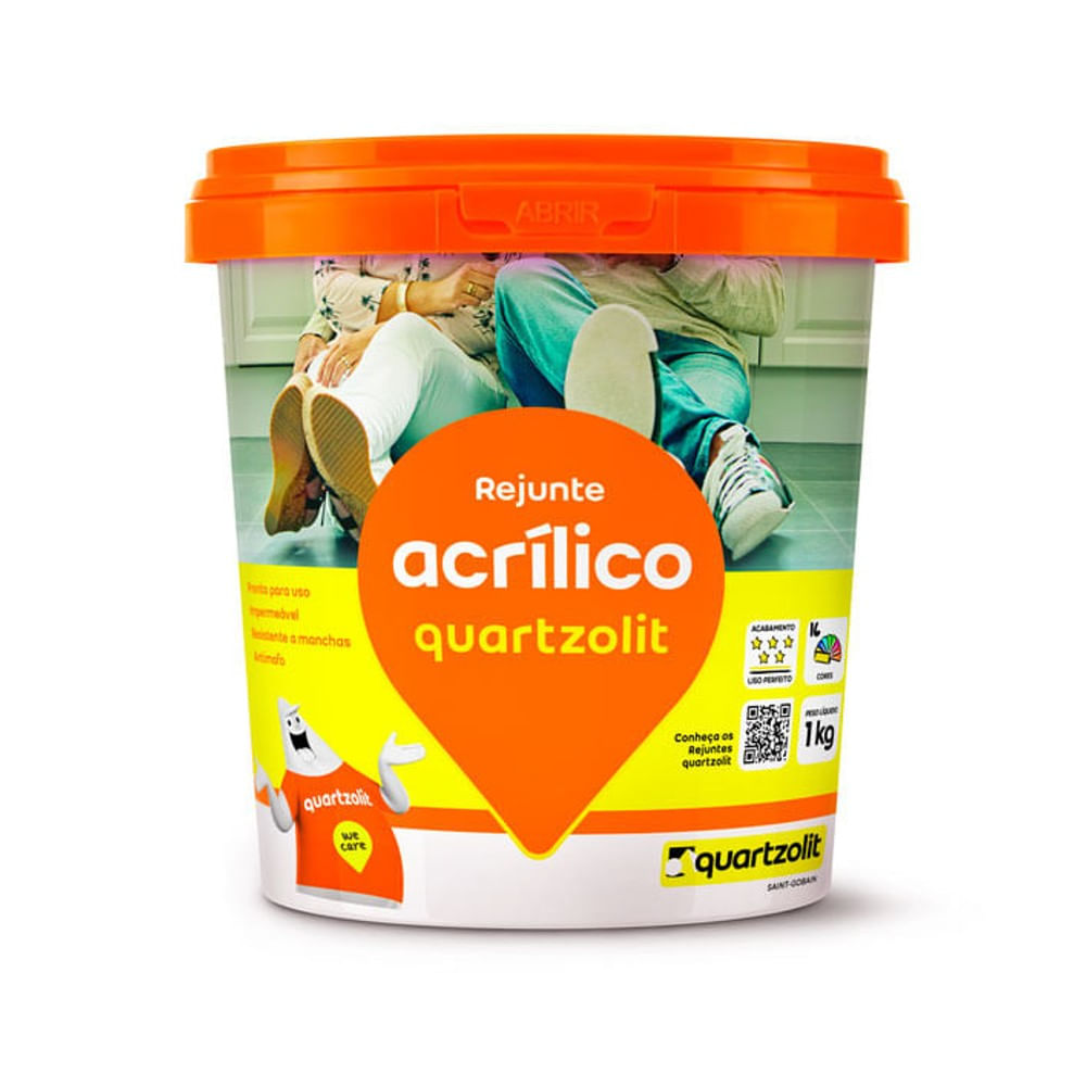 Passo a passo de como aplicar rejunte em piso 6 Rejunte Acrlico Quartzolit 1Kg Branco 1335073