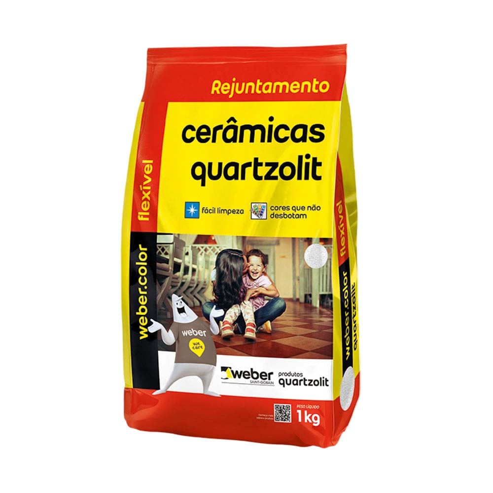 Rejunte Cerâmicas Preto Grafite 1KG Quartzolit