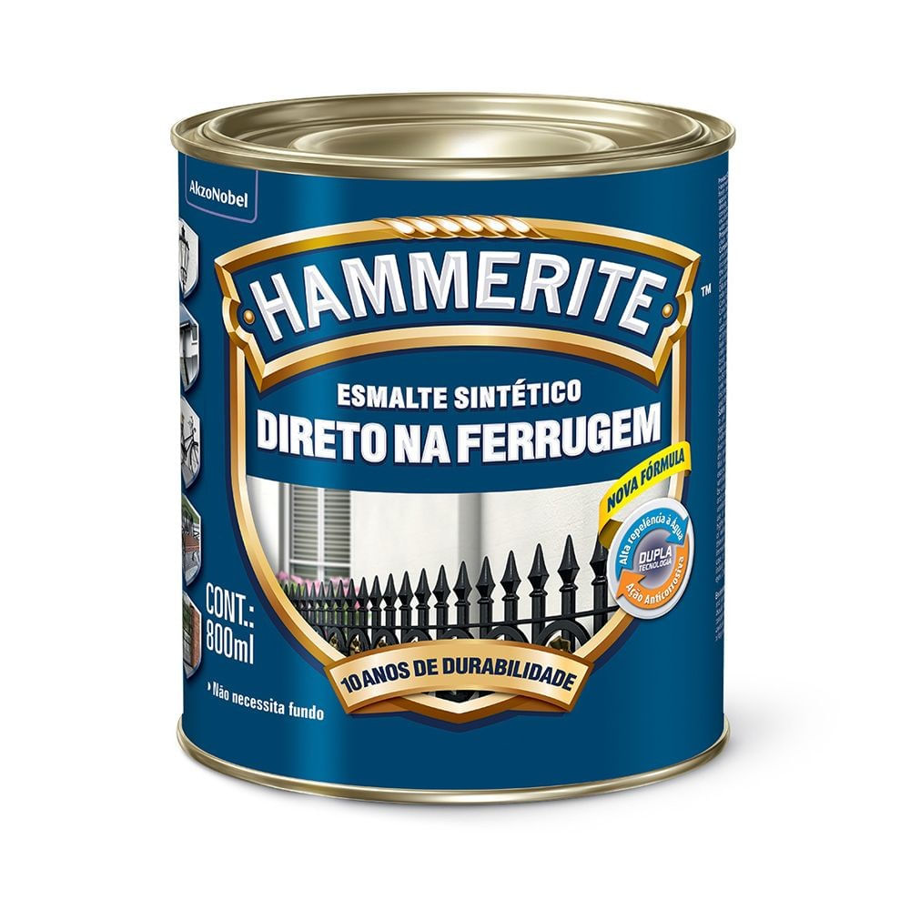 Tinta Esmalte Sintético Direto na Ferrugem Prata Brilhante 800ml Coral
