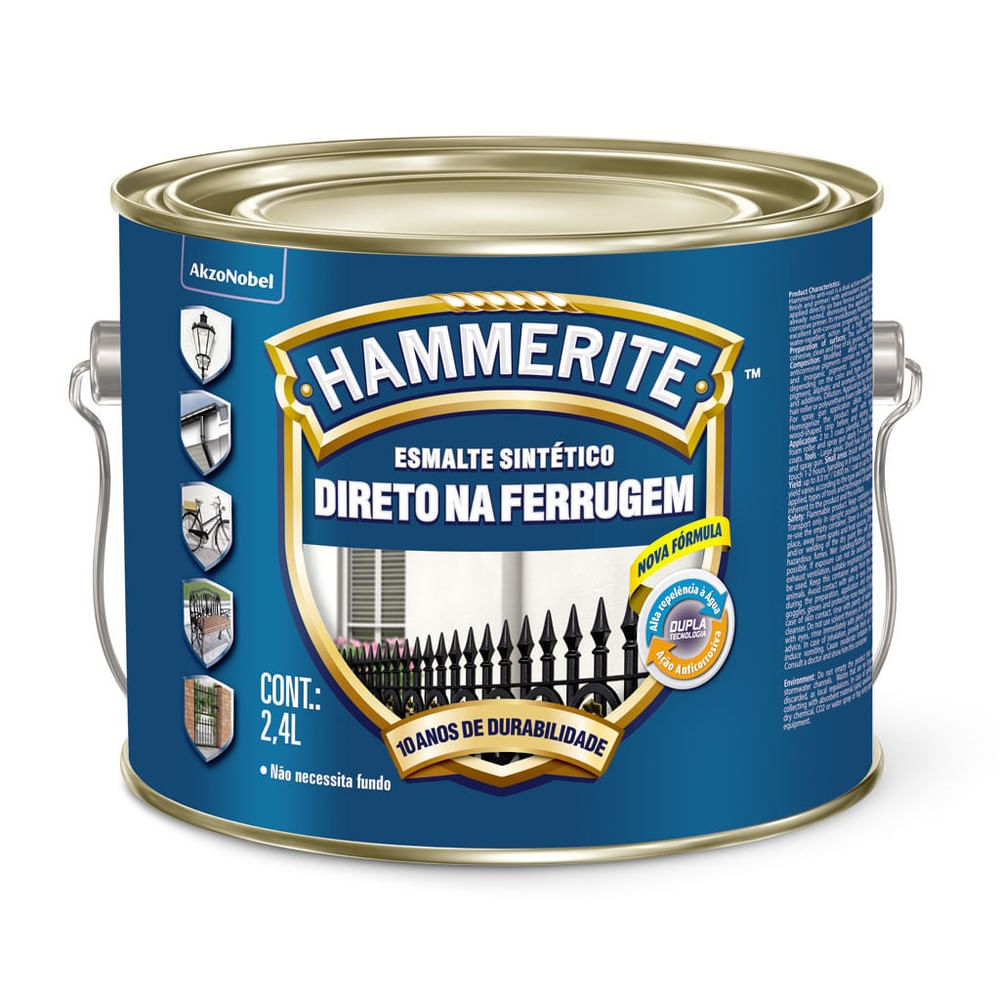 Tinta Esmalte Sintético Anti-Ferrugem Cinza Brilhante 2,4l Coral