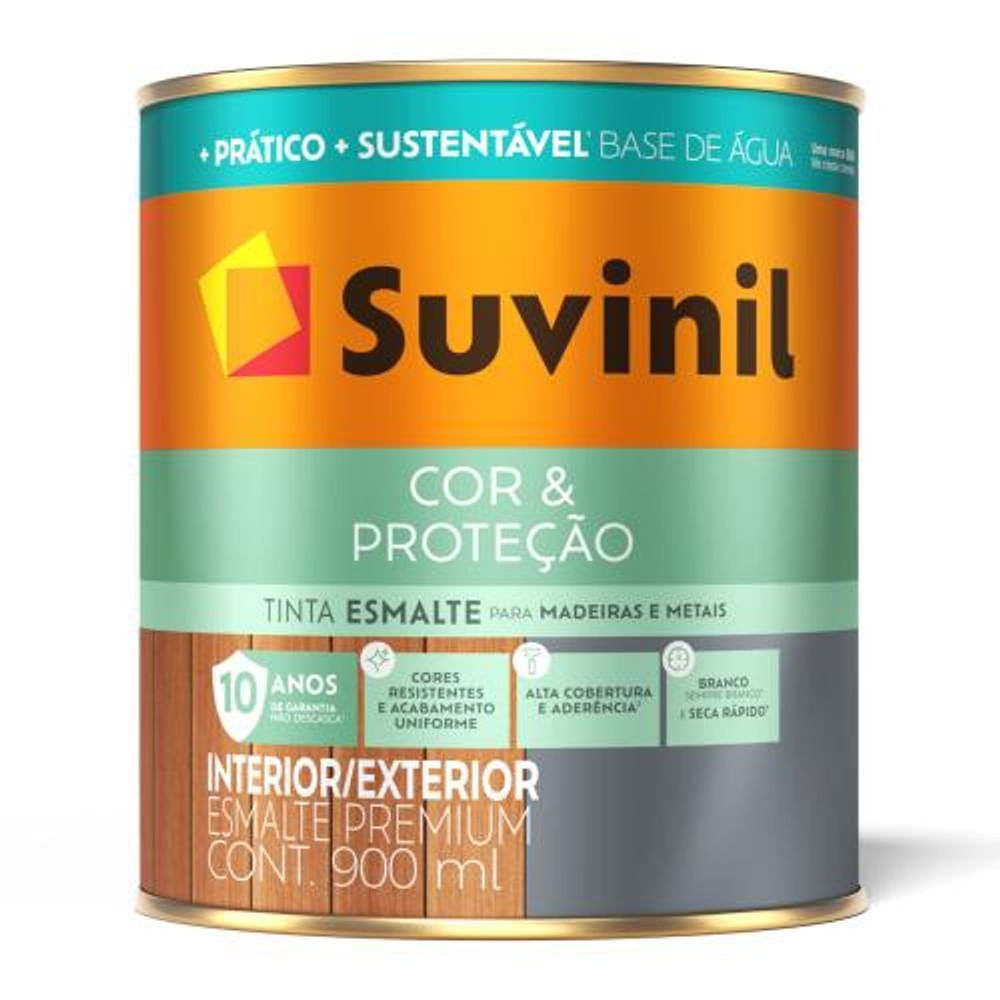 Tinta Esmalte Base Água Cor & Proteção Vermelho Brilhante 900ml Suvinil