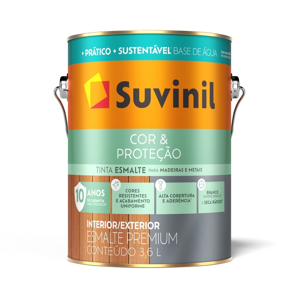 Tinta Esmalte Base Água Cor & Proteção Branco Fosco 3,6l Suvinil